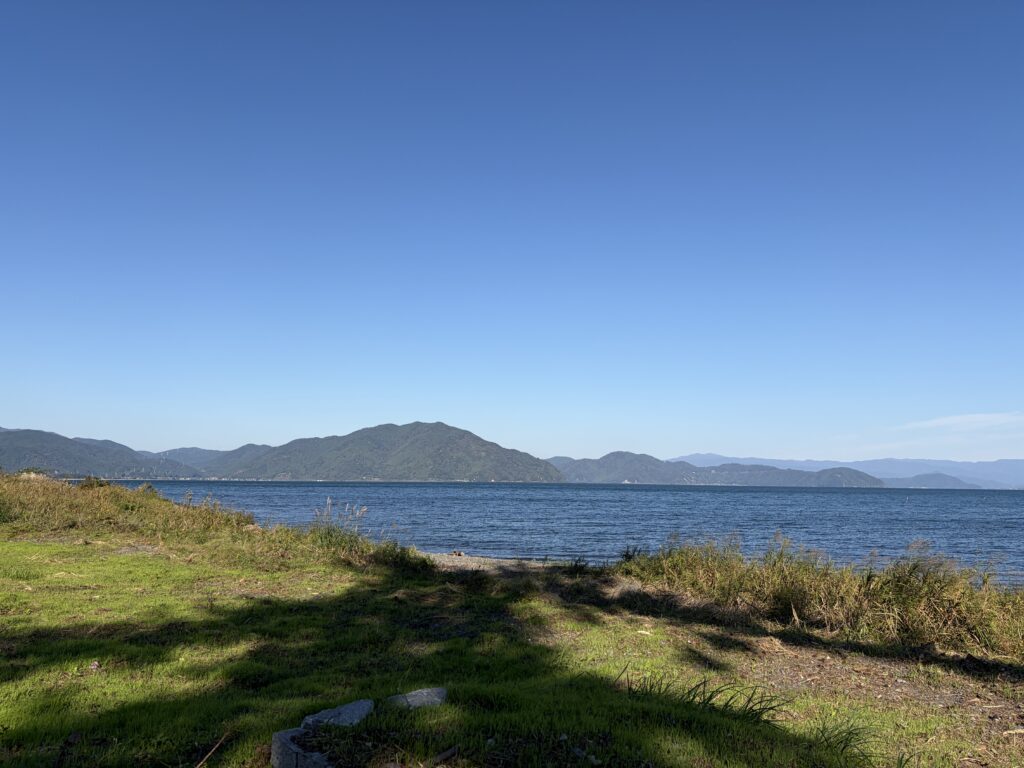 「観光養老牧場 メタセコイアと馬の森」帰り道。琵琶湖湖畔の写真画像| マツキヨコの絵日記