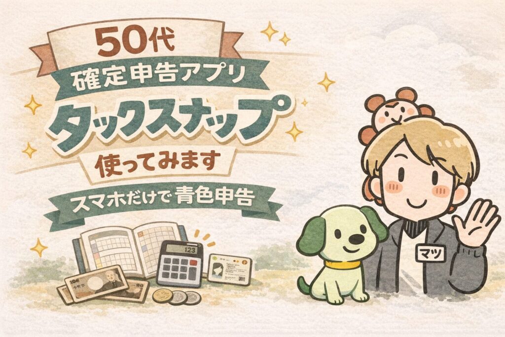 確定申告が苦手な50代へ｜スマホでできる「タックスナップ」を試してみます