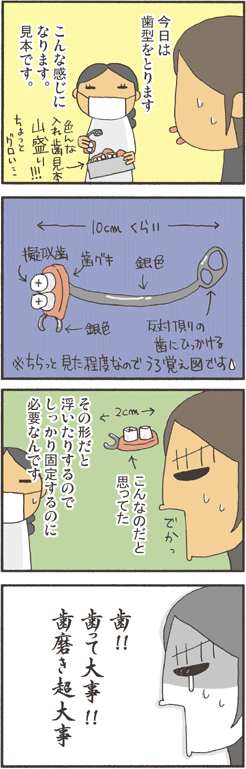 入れ歯！４コマ漫画【アトリエ・マツ】マツキヨコ、イラスト、広告マンガ制作